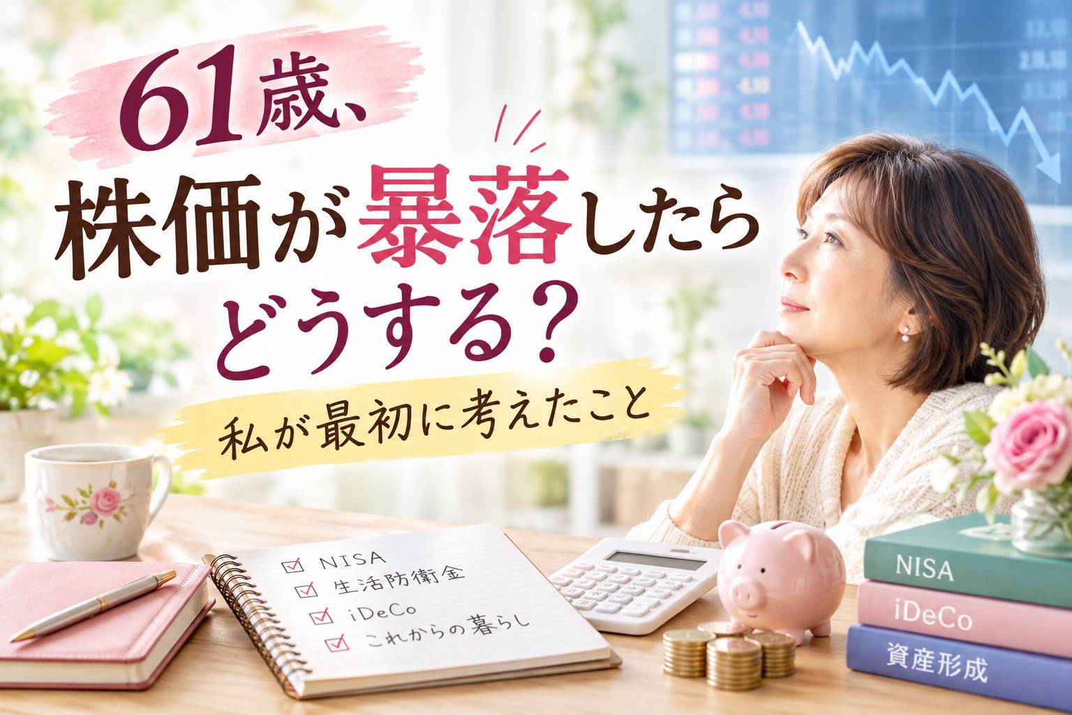 61歳から始めるNISAと生活防衛金の見直しイメージ